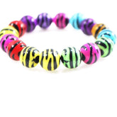 Multi Colored Zebra Prints Acrylic Bracelets - FashionByTeresa